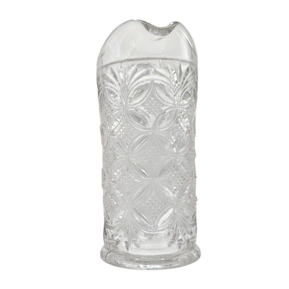 Vintage Pressed Glass Small Pitcher Daisy & Diamond Pattern EAPG Style 5.5” - Picture 2 of 7